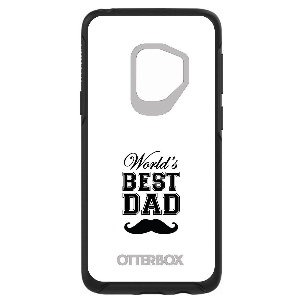 Black World's Best Dad Moustache OtterBox Symmetry Case for iPhone & Galaxy, view 8