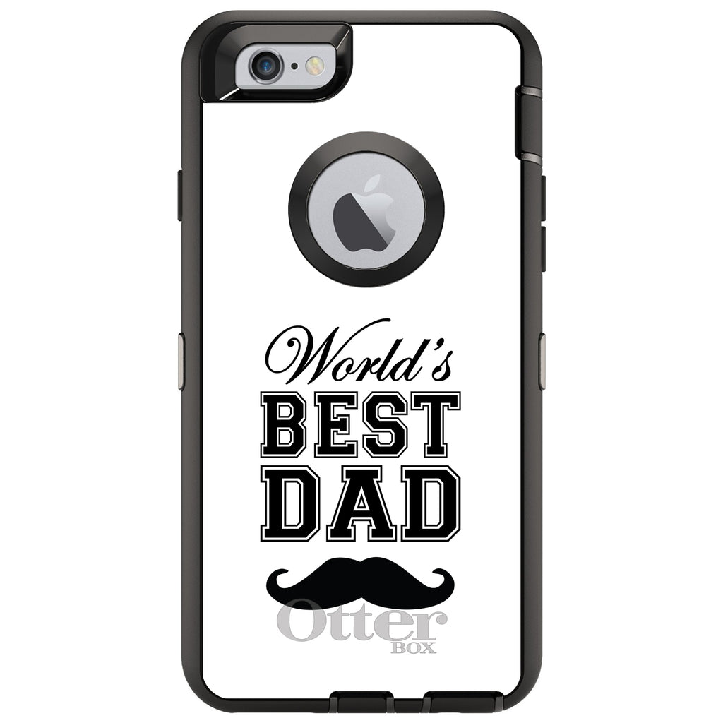 Black World's Best Dad Moustache OtterBox Defender Case for iPhone & Galaxy, view 4