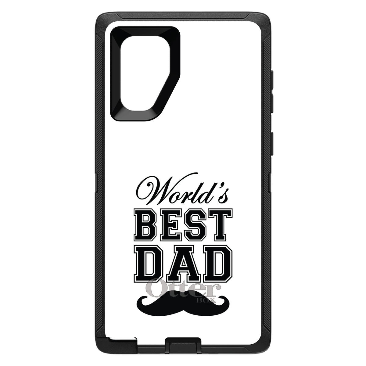 Black World's Best Dad Moustache OtterBox Defender Case for iPhone & Galaxy, view 14