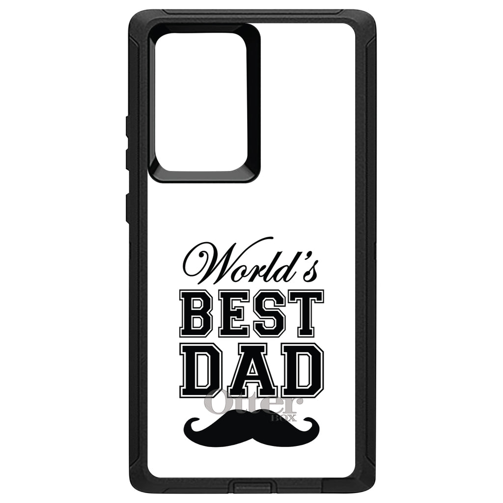 Black World's Best Dad Moustache OtterBox Defender Case for iPhone & Galaxy, view 13