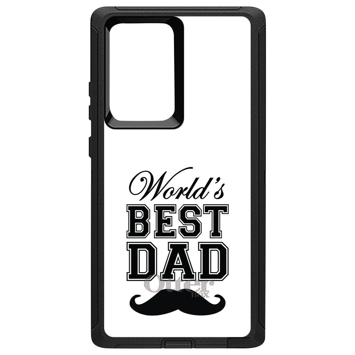 Black World's Best Dad Moustache OtterBox Defender Case for iPhone & Galaxy, view 13