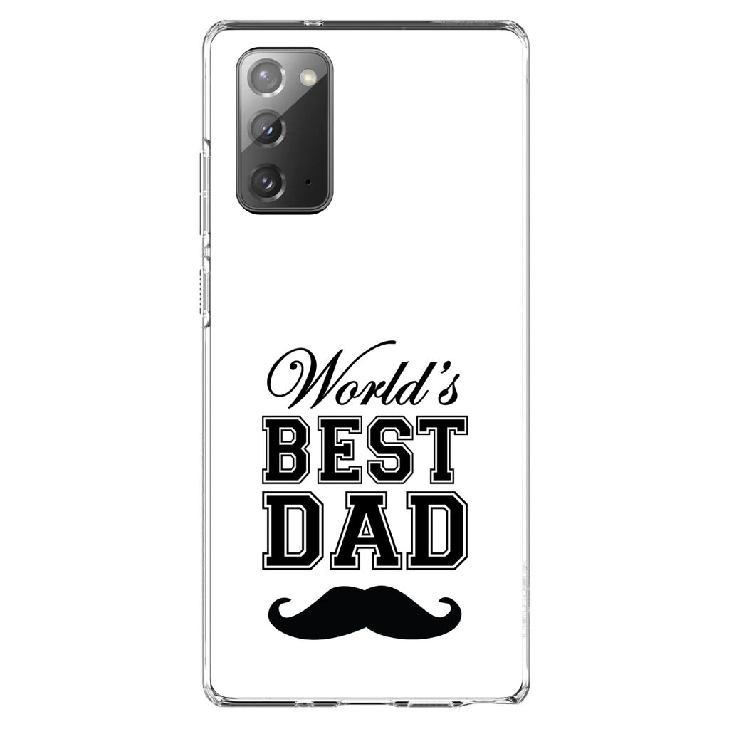 Black World's Best Dad Moustache Clear Shockproof iPhone Case, view 7