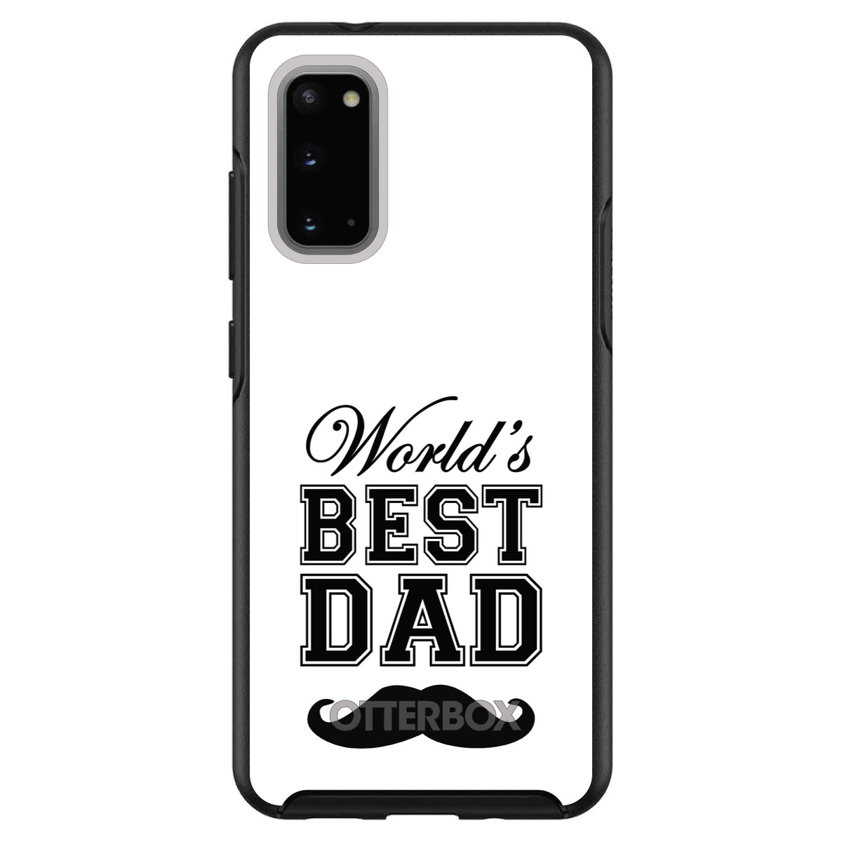 Black World's Best Dad Moustache OtterBox Symmetry Case for iPhone & Galaxy, view 5