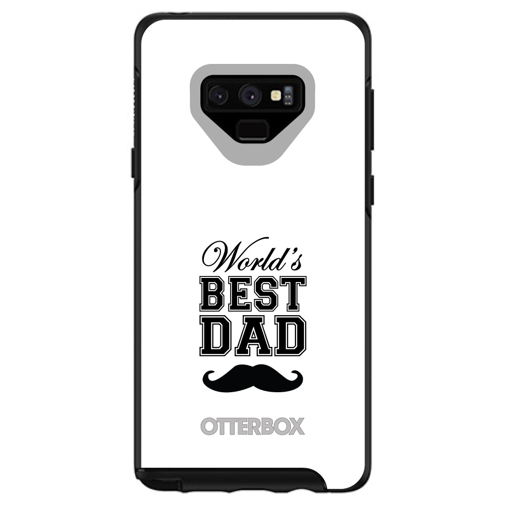 Black World's Best Dad Moustache OtterBox Symmetry Case for iPhone & Galaxy, view 13