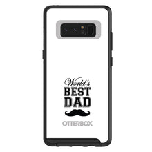 DistinctInk™ OtterBox Symmetry Series Case for Apple iPhone / Samsung Galaxy / Google Pixel - Black Worlds Best Dad Moustache