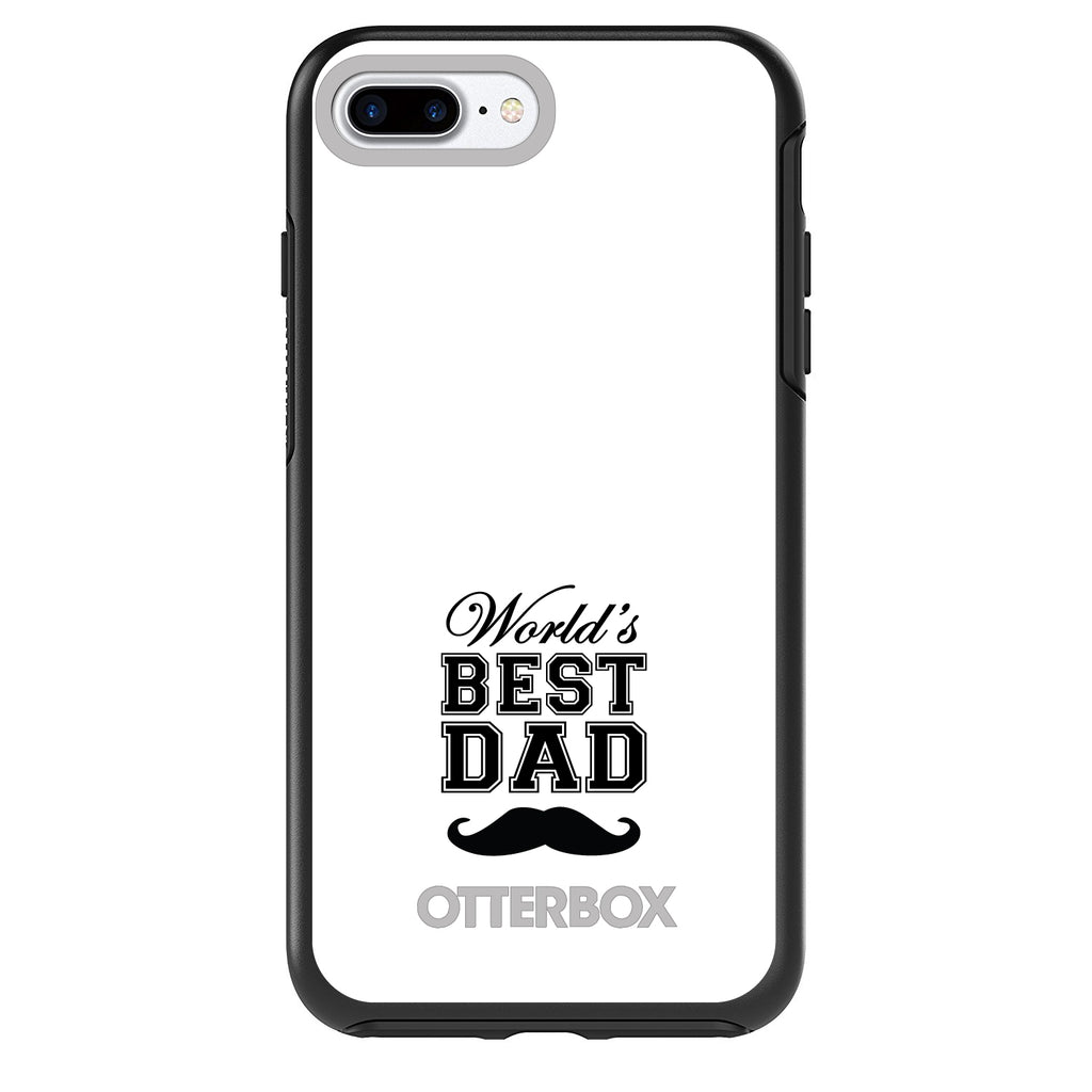 Black World's Best Dad Moustache OtterBox Symmetry Case for iPhone & Galaxy, view 2