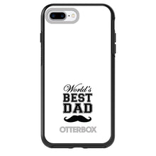 DistinctInk™ OtterBox Symmetry Series Case for Apple iPhone / Samsung Galaxy / Google Pixel - Black Worlds Best Dad Moustache