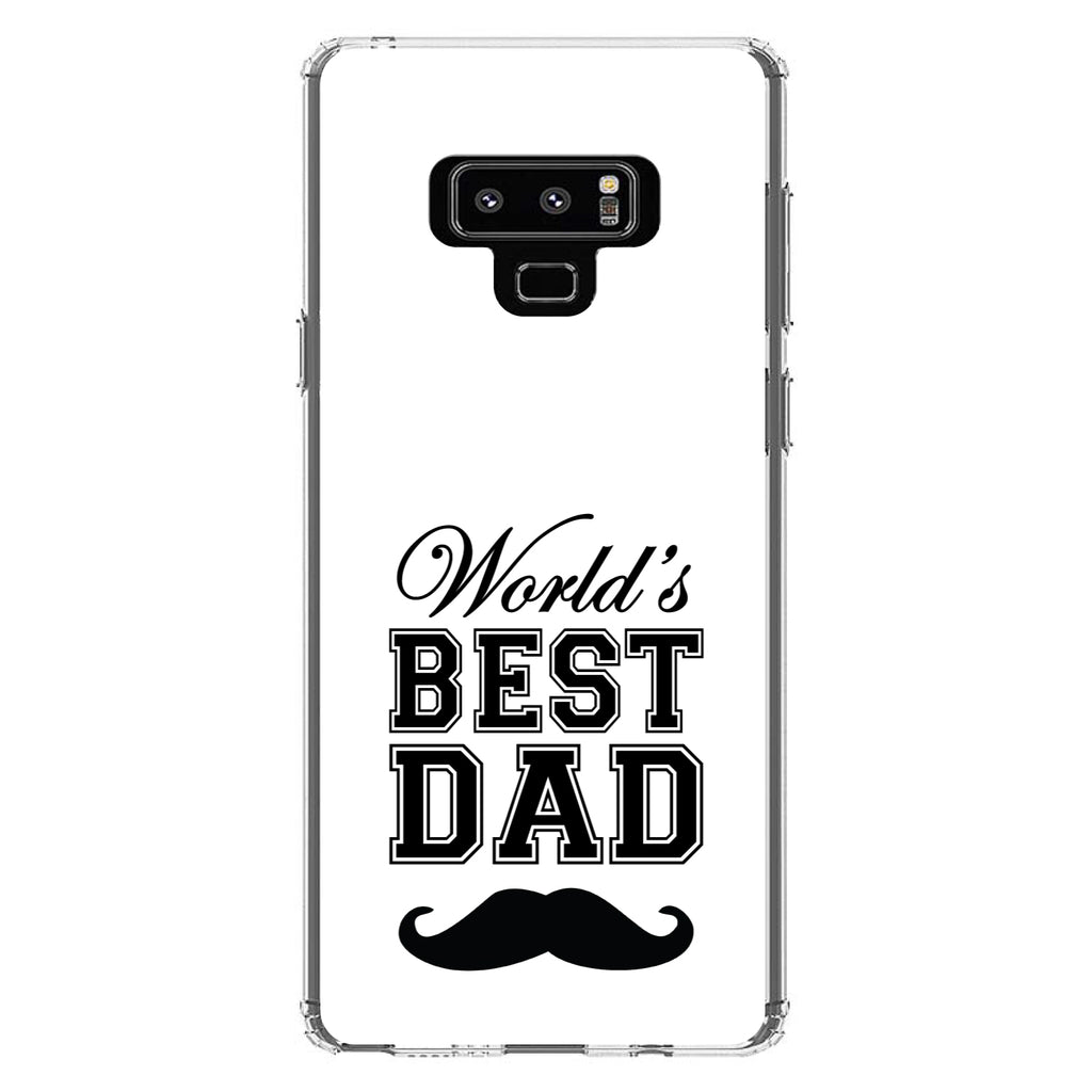 Black World's Best Dad Moustache Clear Shockproof iPhone Case, view 11