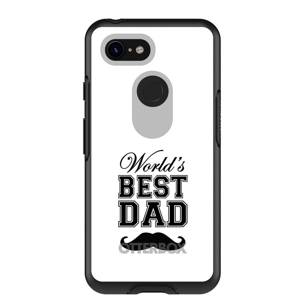 Black World's Best Dad Moustache OtterBox Symmetry Case for iPhone & Galaxy, view 15