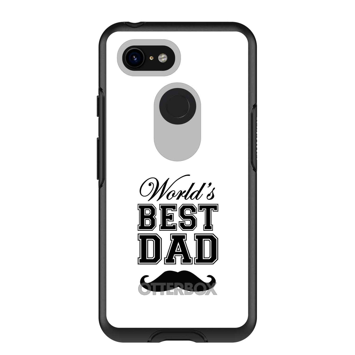Black World's Best Dad Moustache OtterBox Symmetry Case for iPhone & Galaxy, view 15
