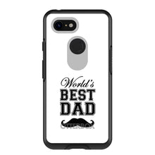 DistinctInk™ OtterBox Symmetry Series Case for Apple iPhone / Samsung Galaxy / Google Pixel - Black Worlds Best Dad Moustache