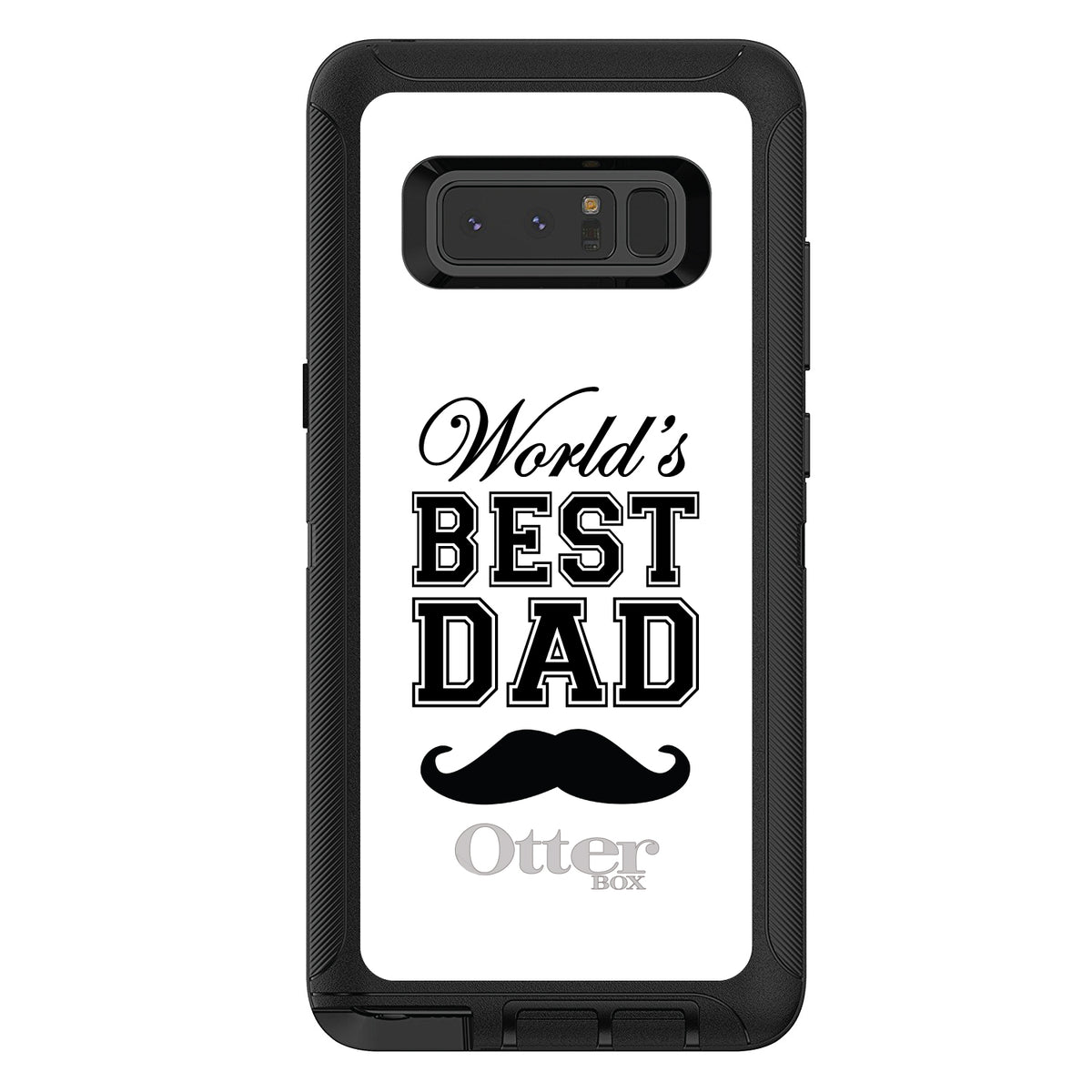Black World's Best Dad Moustache OtterBox Defender Case for iPhone & Galaxy, view 17