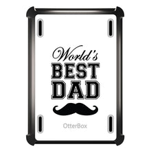 DistinctInk™ OtterBox Defender Series Case for Apple iPad / iPad Pro / iPad Air / iPad Mini - Black Worlds Best Dad Moustache
