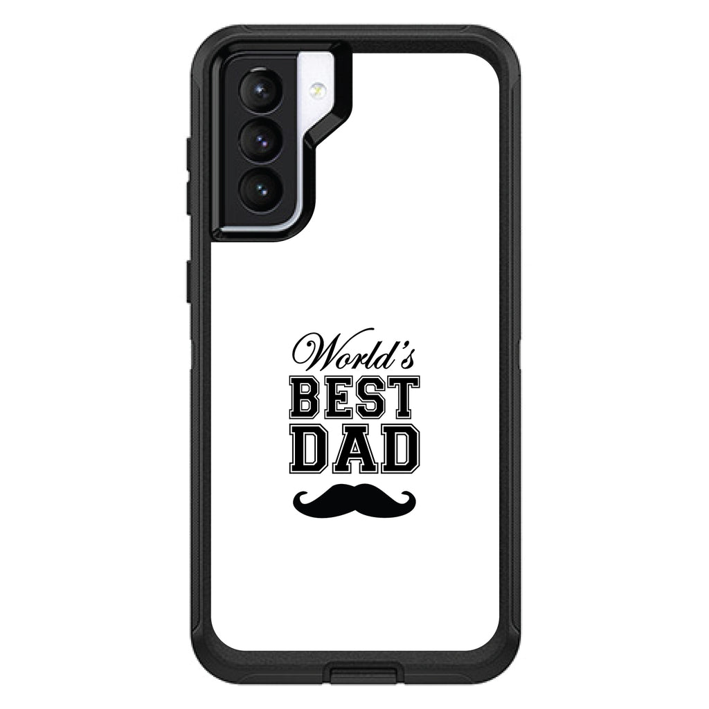 Black World's Best Dad Moustache OtterBox Defender Case for iPhone & Galaxy, view 5