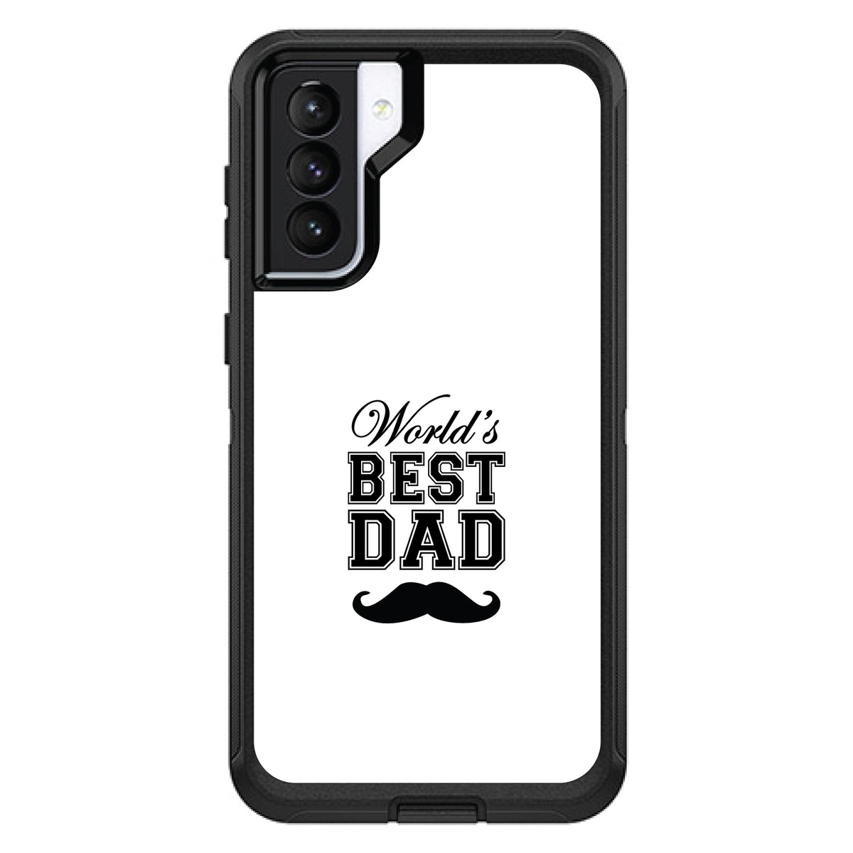 Black World's Best Dad Moustache OtterBox Defender Case for iPhone & Galaxy, view 5