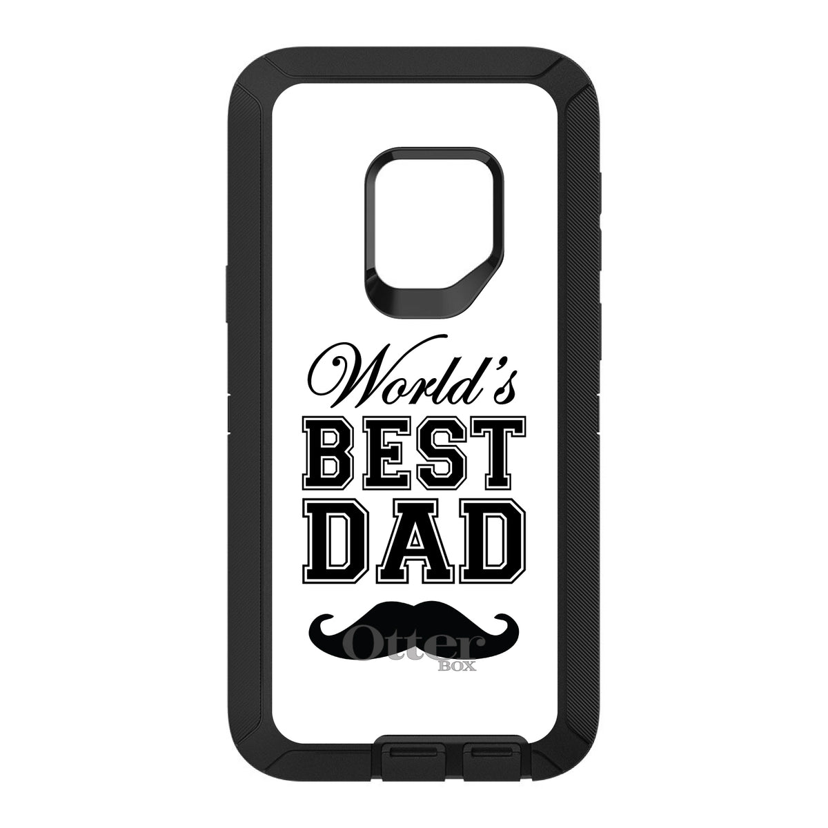 Black World's Best Dad Moustache OtterBox Defender Case for iPhone & Galaxy, view 11