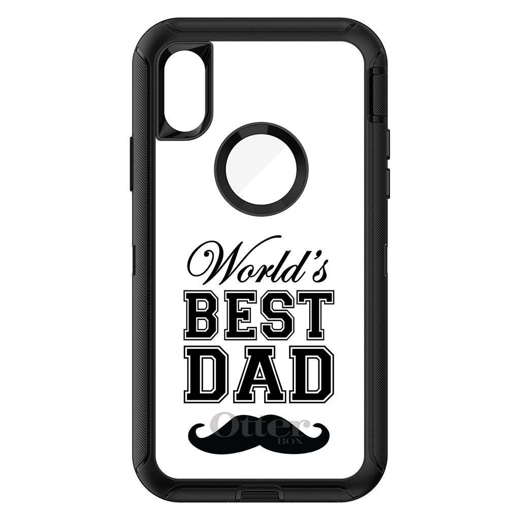 Black World's Best Dad Moustache OtterBox Defender Case for iPhone & Galaxy, view 3