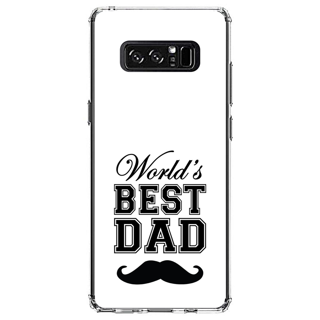 Black World's Best Dad Moustache Clear Shockproof iPhone Case, view 12