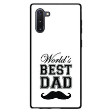 DistinctInk® Hard Plastic Snap-On Case for Apple iPhone or Samsung Galaxy - Black Worlds Best Dad Moustache