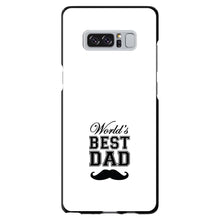 DistinctInk® Hard Plastic Snap-On Case for Apple iPhone or Samsung Galaxy - Black Worlds Best Dad Moustache