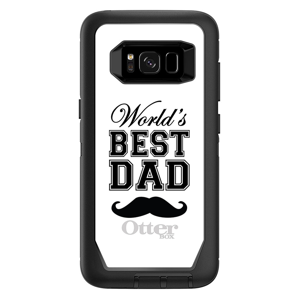 Black World's Best Dad Moustache OtterBox Defender Case for iPhone & Galaxy, view 12