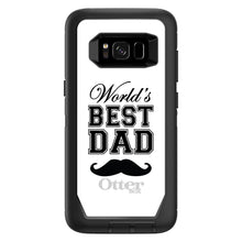 DistinctInk™ OtterBox Defender Series Case for Apple iPhone / Samsung Galaxy / Google Pixel - Black Worlds Best Dad Moustache