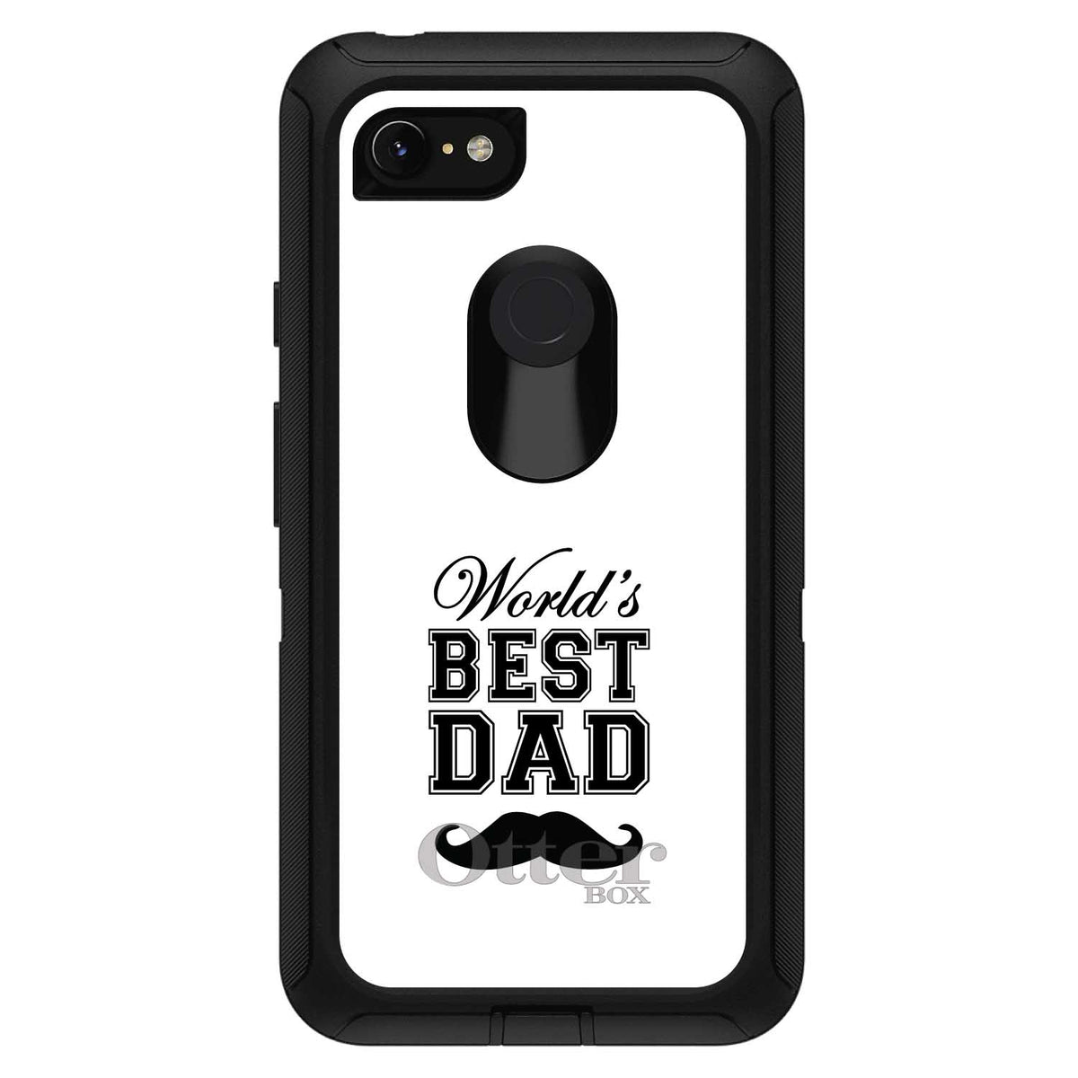 Black World's Best Dad Moustache OtterBox Defender Case for iPhone & Galaxy, view 18