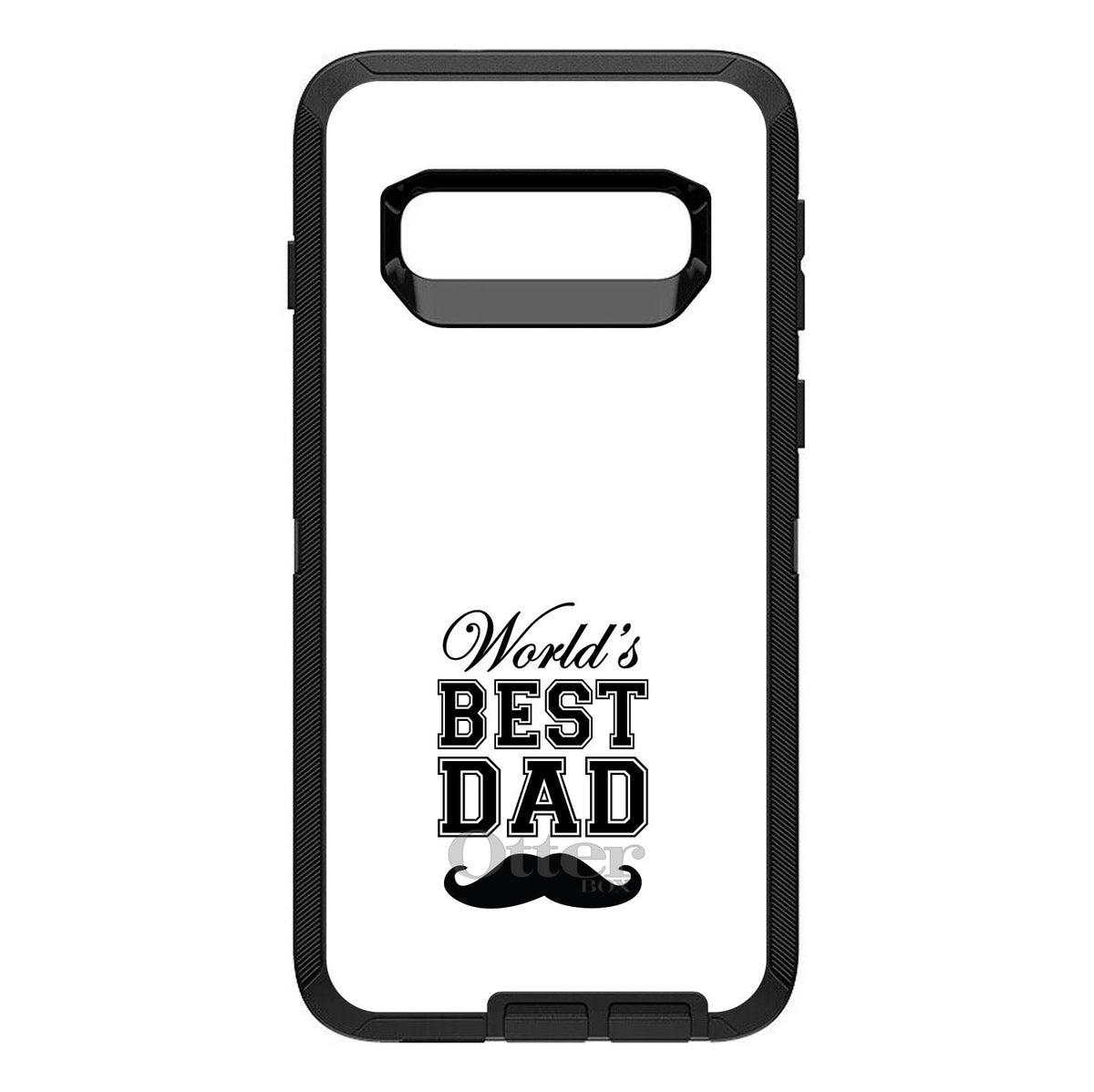 Black World's Best Dad Moustache OtterBox Defender Case for iPhone & Galaxy, view 9