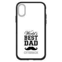 DistinctInk™ OtterBox Symmetry Series Case for Apple iPhone / Samsung Galaxy / Google Pixel - Black Worlds Best Dad Moustache