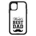 Black World's Best Dad Moustache OtterBox Defender Case for iPhone & Galaxy, view 2