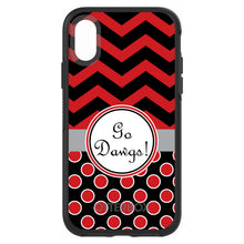 DistinctInk™ OtterBox Symmetry Series Case for Apple iPhone / Samsung Galaxy / Google Pixel - Red Black Go Dawgs