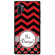 DistinctInk® Hard Plastic Snap-On Case for Apple iPhone or Samsung Galaxy - Red Black Go Dawgs