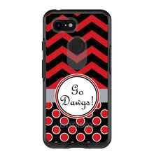 DistinctInk™ OtterBox Symmetry Series Case for Apple iPhone / Samsung Galaxy / Google Pixel - Red Black Go Dawgs