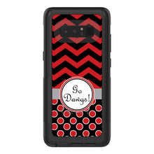 DistinctInk™ OtterBox Commuter Series Case for Apple iPhone or Samsung Galaxy - Red Black Go Dawgs