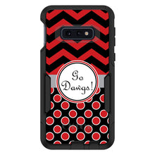 DistinctInk™ OtterBox Commuter Series Case for Apple iPhone or Samsung Galaxy - Red Black Go Dawgs