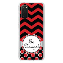 DistinctInk® Clear Shockproof Hybrid Case for Apple iPhone / Samsung Galaxy / Google Pixel - Red Black Go Dawgs