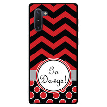DistinctInk® Hard Plastic Snap-On Case for Apple iPhone or Samsung Galaxy - Red Black Go Dawgs