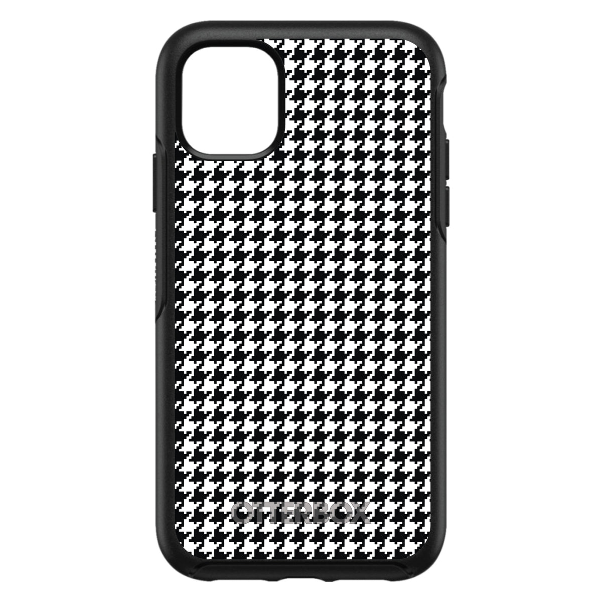 Black White Houndstooth Pattern OtterBox Symmetry Case for iPhone & Galaxy