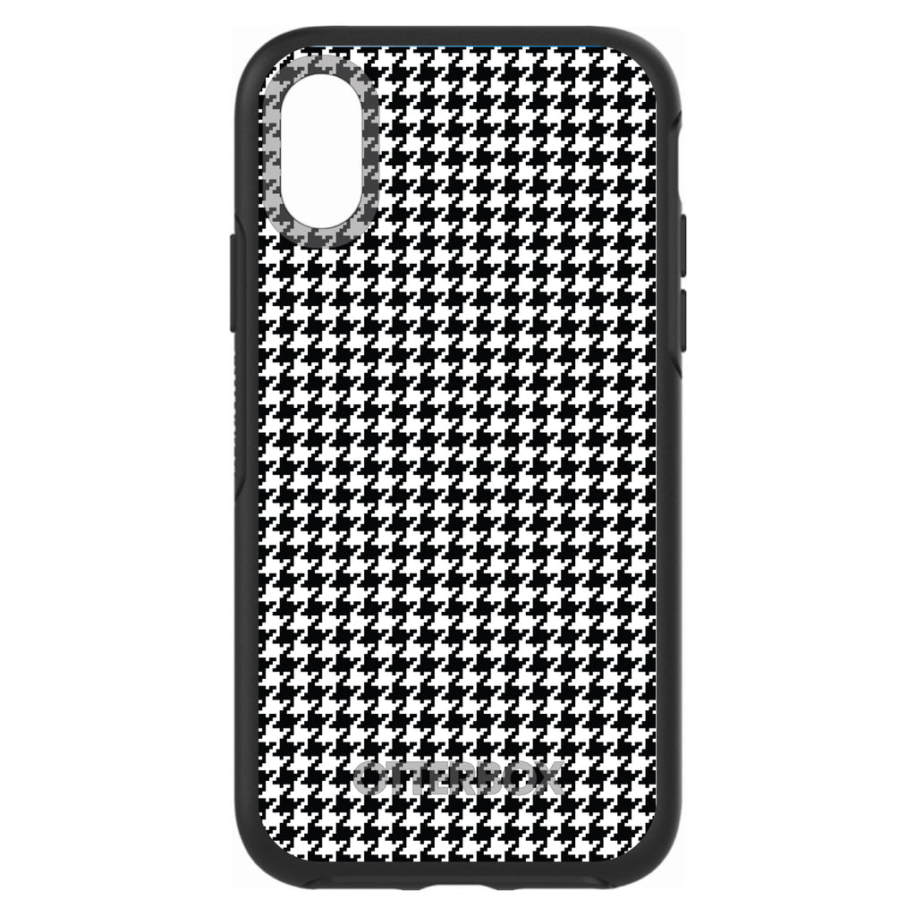 Black White Houndstooth Pattern OtterBox Symmetry Case for iPhone & Galaxy, view 4