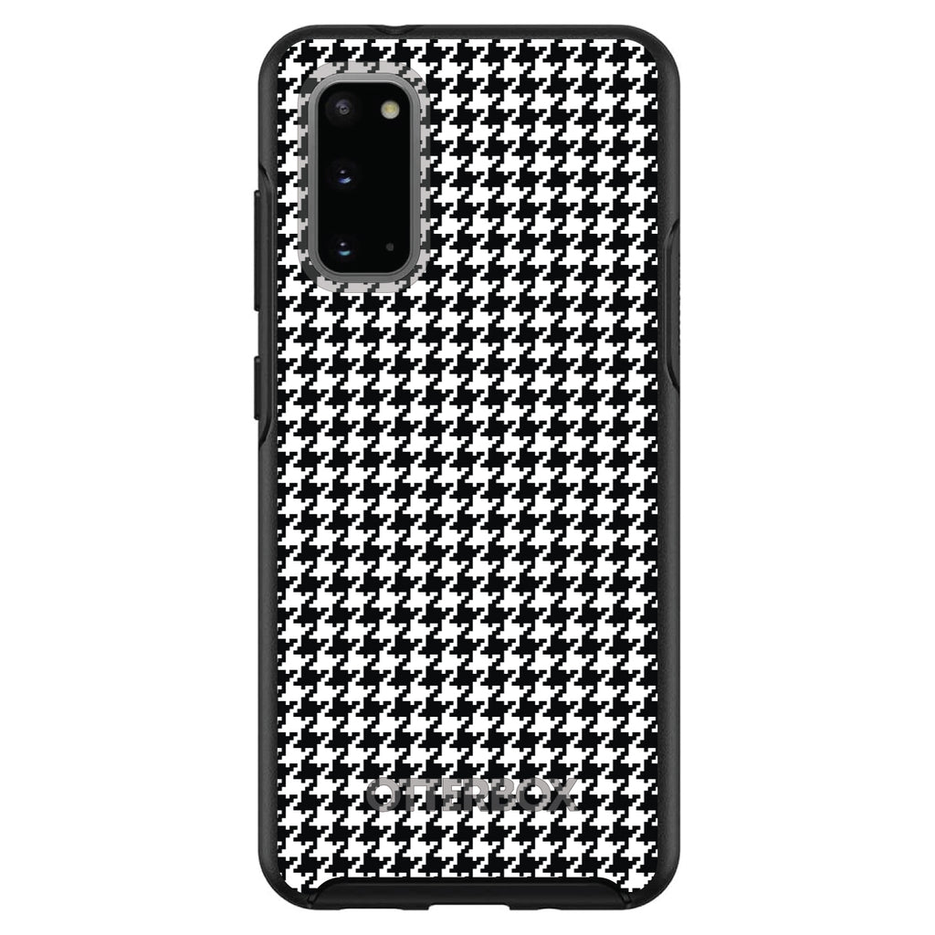 Black White Houndstooth Pattern OtterBox Symmetry Case for iPhone & Galaxy, view 5