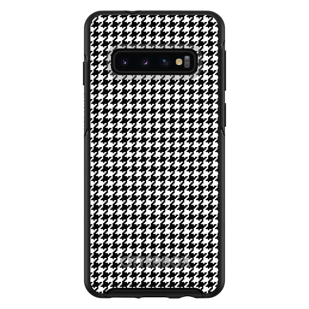 Black White Houndstooth Pattern OtterBox Symmetry Case for iPhone & Galaxy, view 6