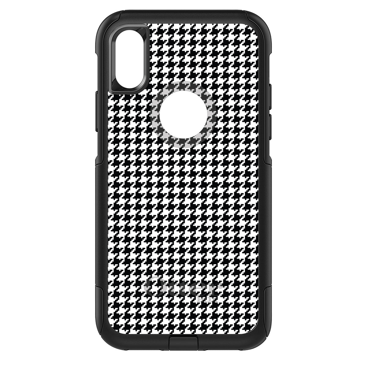 Black White Houndstooth Pattern OtterBox Commuter Case for iPhone & Galaxy, view 3