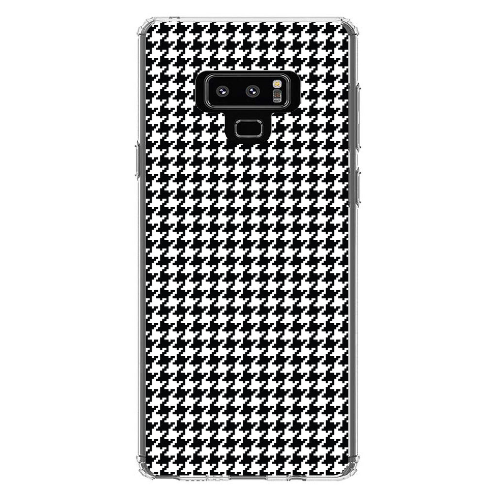 Black White Houndstooth Pattern Clear Shockproof iPhone Case, view 11