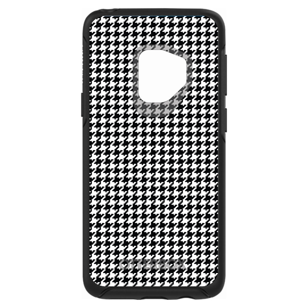 Black White Houndstooth Pattern OtterBox Symmetry Case for iPhone & Galaxy, view 8