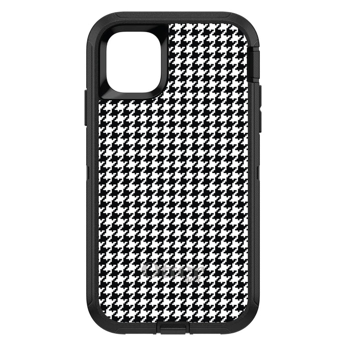 DistinctInk™ OtterBox Defender Series Case for Apple iPhone / Samsung Galaxy / Google Pixel - Black White Houndstooth Pattern