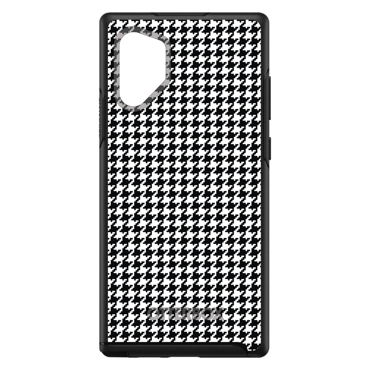 Black White Houndstooth Pattern OtterBox Symmetry Case for iPhone & Galaxy, view 12