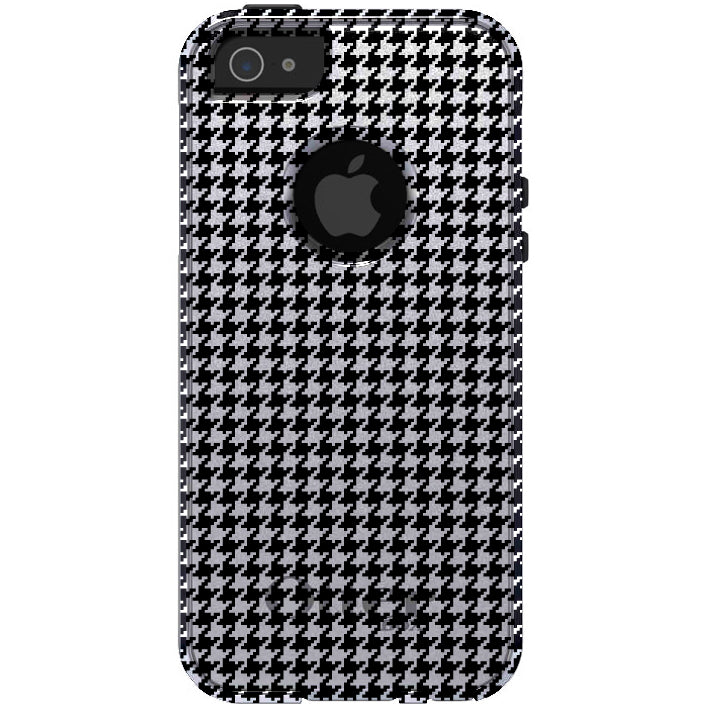 Black White Houndstooth Pattern OtterBox Commuter Case for iPhone & Galaxy, view 5