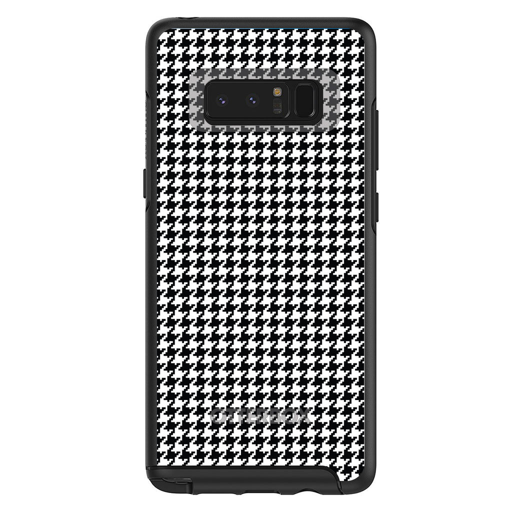 Black White Houndstooth Pattern OtterBox Symmetry Case for iPhone & Galaxy, view 14