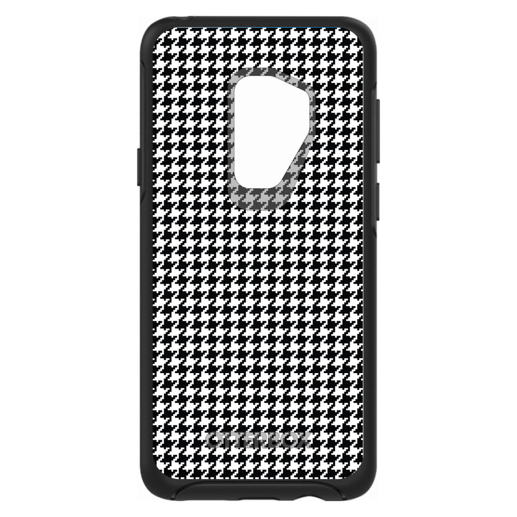 Black White Houndstooth Pattern OtterBox Symmetry Case for iPhone & Galaxy, view 9