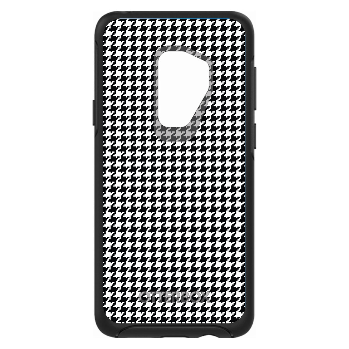 Black White Houndstooth Pattern OtterBox Symmetry Case for iPhone & Galaxy, view 9
